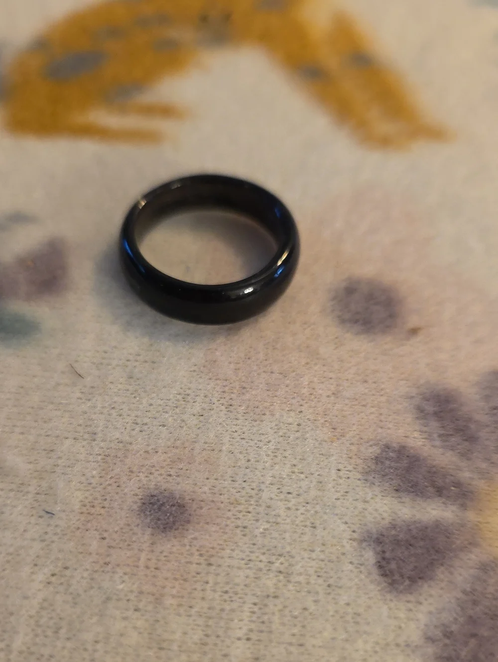 Black Men's Polished Ring - Classic Band